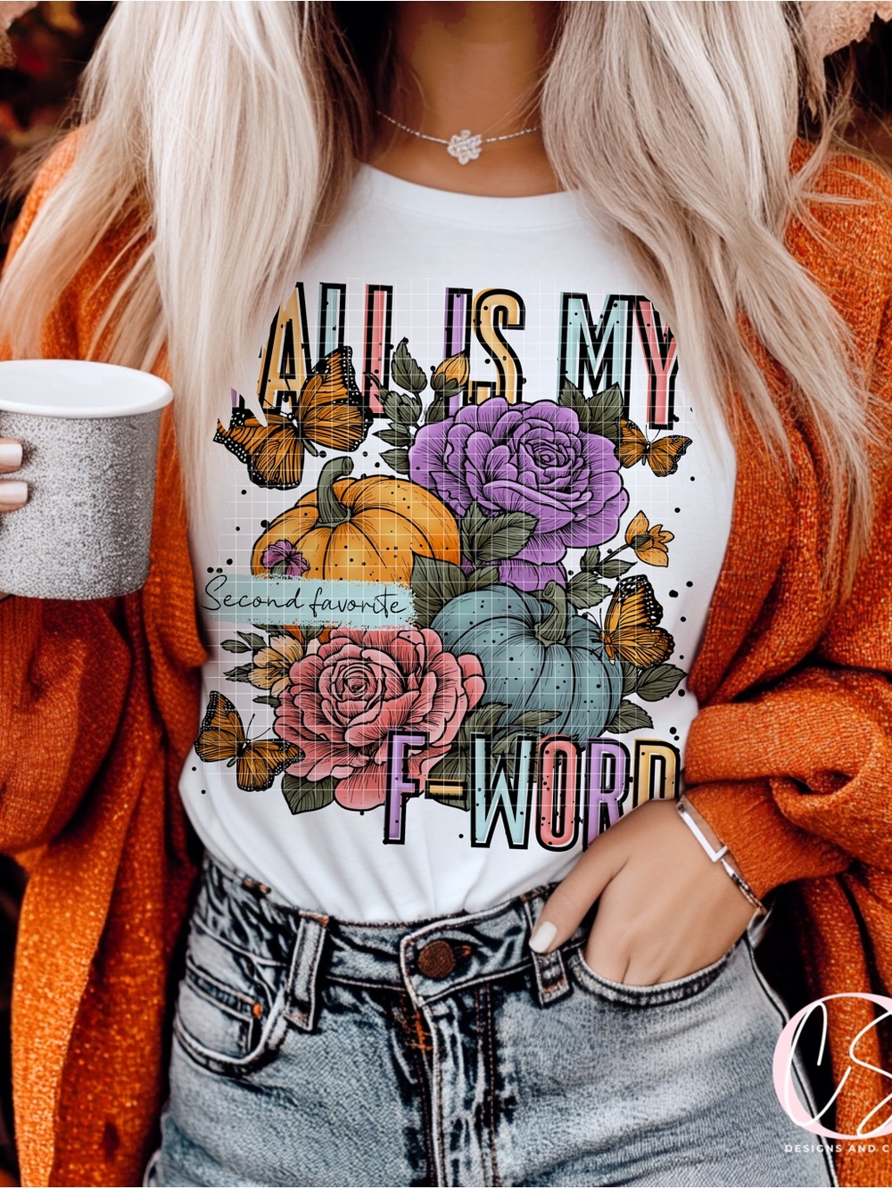 Floral Pumpkin Fall is my Second Favorite F World Small-3X